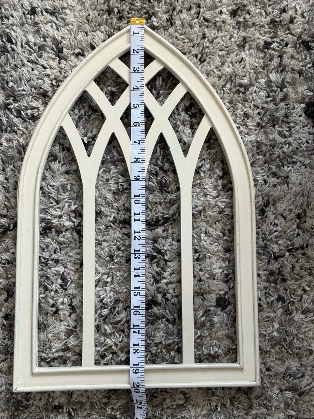 Arched Decorative Wall Accent in White